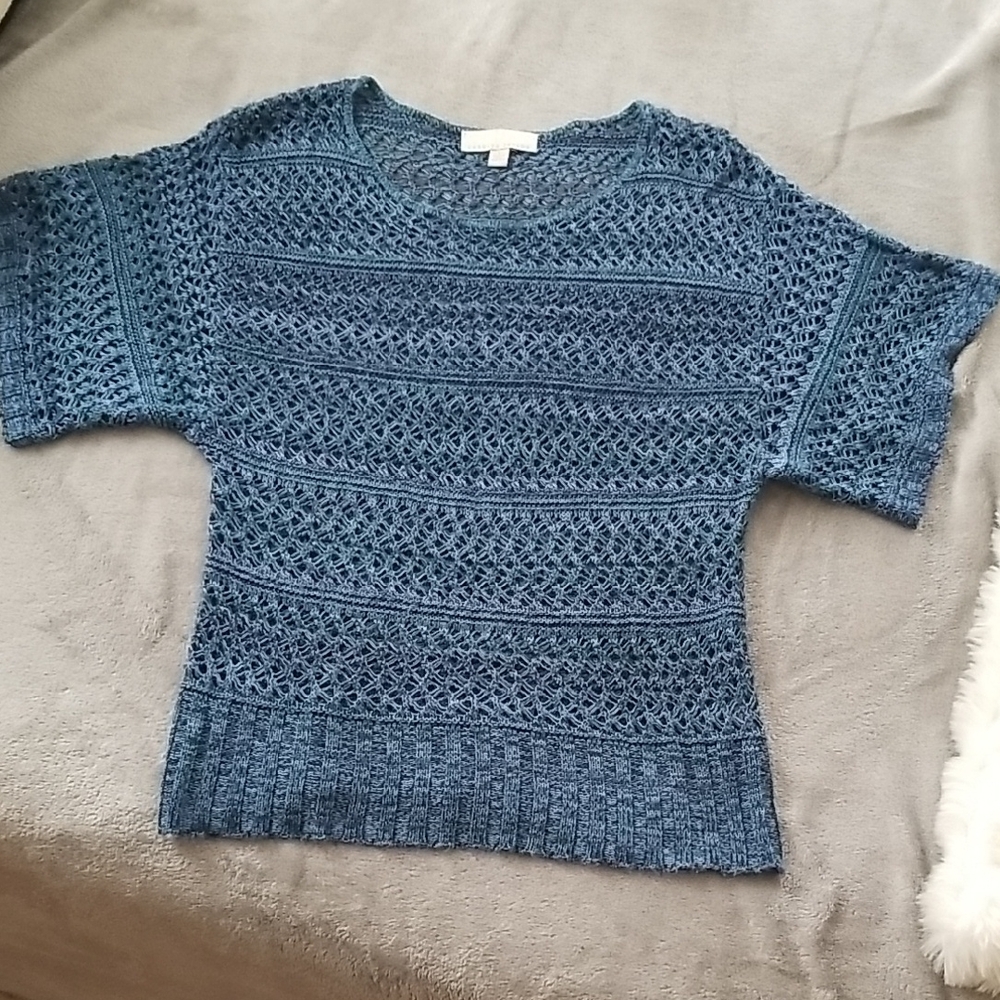 Carolyn Taylor Blue Knit Women's Sweater Size Small